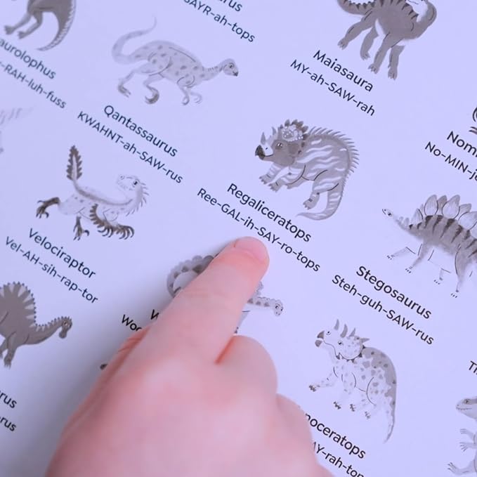 eeBoo: Dinosaur Bingo for Kids Ages 5+ Prehistoric Theme Learning Game That Teaches Dinosaur Names & Builds Vocabulary