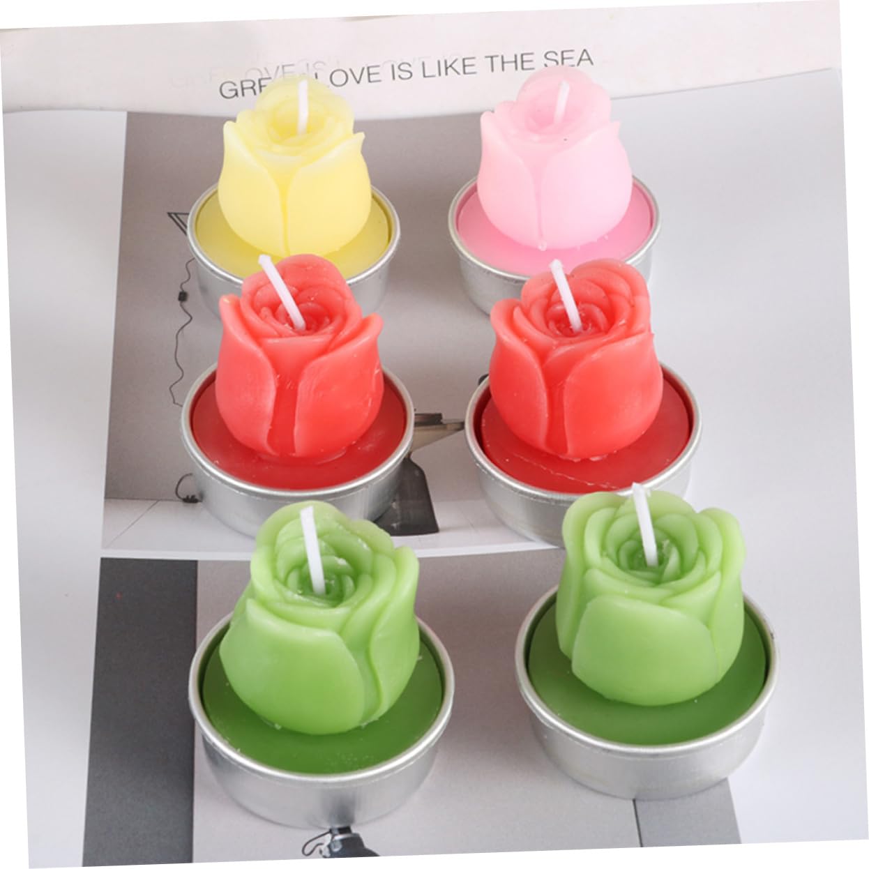 Ciieeo 12 Pack Tea Light Candles Holders Romantic Shape for Marriage Proposal Smokeless Long Burning for Wedding Party Christmas Event Dec