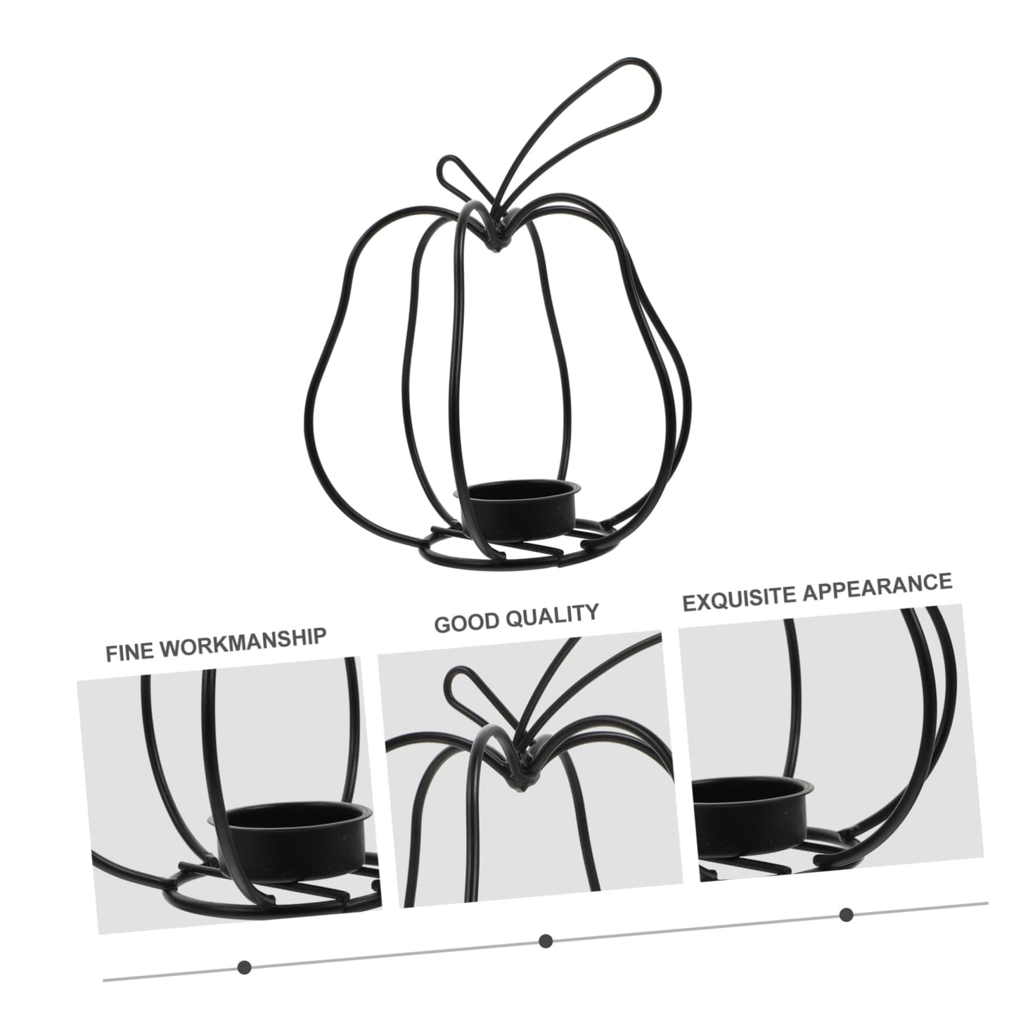 Creative Iron Wrought Candlestick Holder for Home Decor Unique Design Sturdy Table Centerpiece for Weddings Parties and Rustic Settings