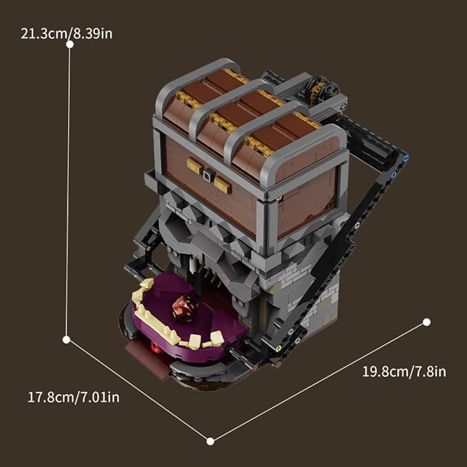 39089 Mysterious Treasure Chest Building Kit 1412 PCS Treasure Chest Model with Opening Lid Magic Building Blocks Set for Adults & Teens