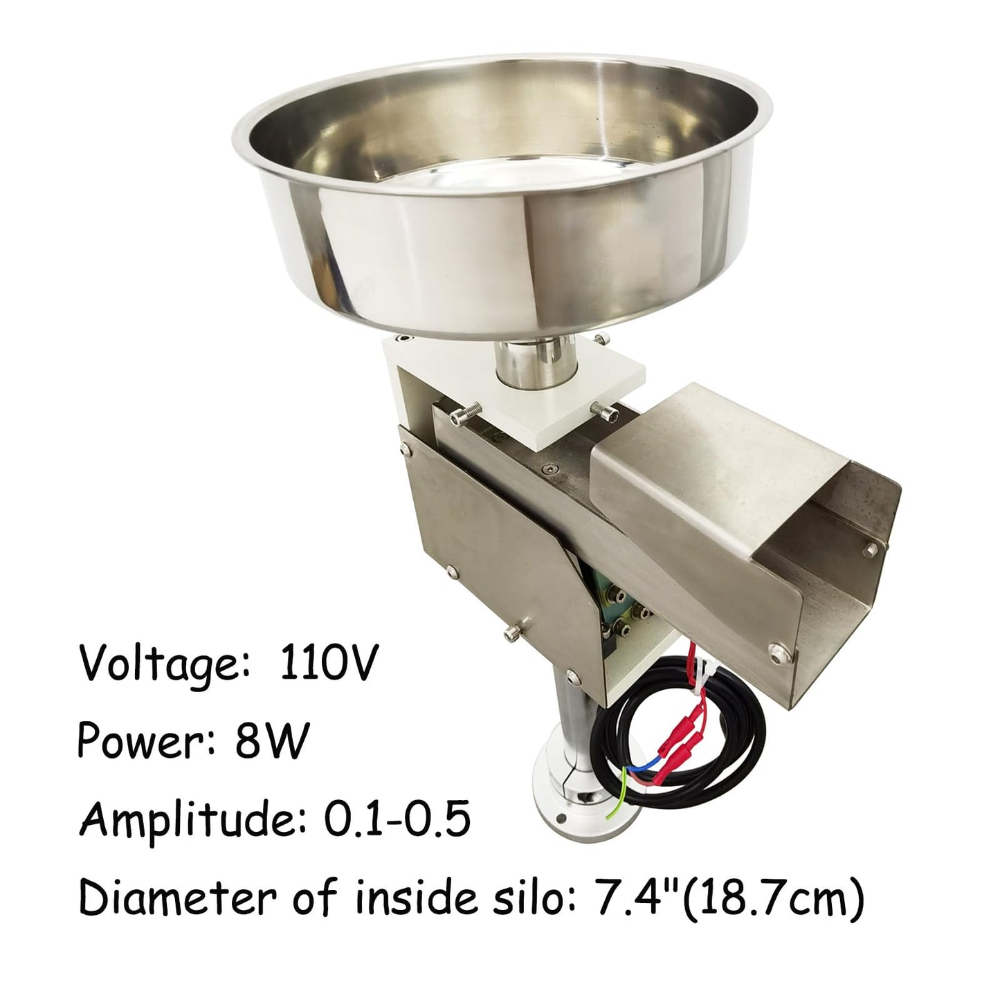 INTBUYING 110V Automatic Disc Vibrating Feeder Vibrating Disk Silo Feeding Device for Arrange Different Workpieces