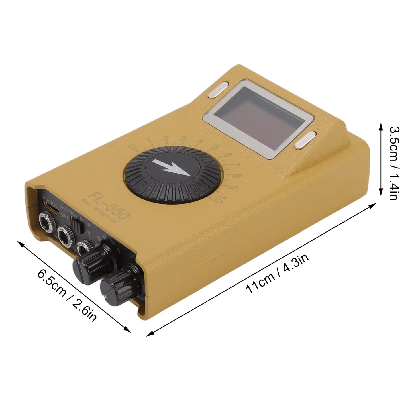 EVTSCAN Pipe Water Leak Detector FL 550 Double Sided Induction Adjustable Sensitivity Noise Filtering Spectrum Display for Underground Water Pipeline Leakage Detection (US Plug)
