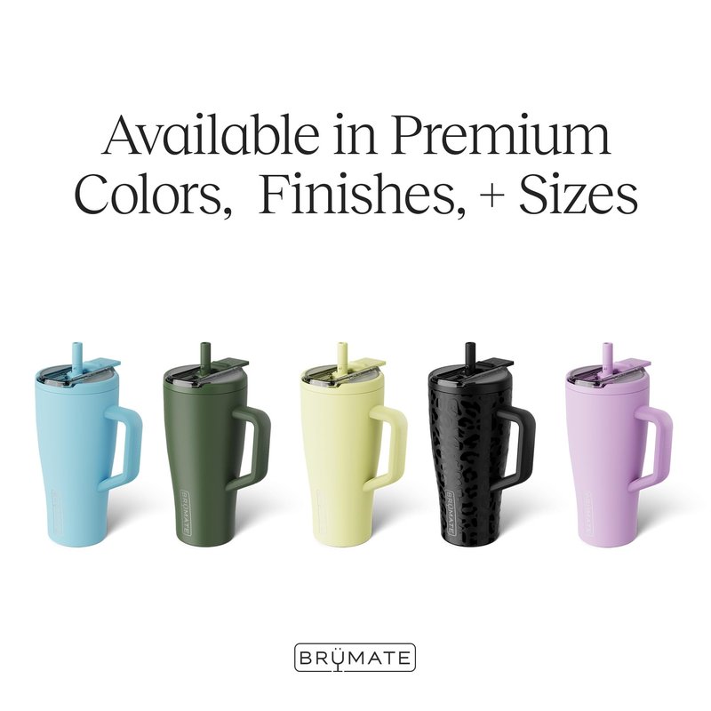 BrüMate Era Flip 40oz Tumbler with Covered Flip Down Straw | 100% Leakproof Insulated Tumbler | Made of Stainless Steel | Cup Holder Friendly Base | 40oz (Glacier)