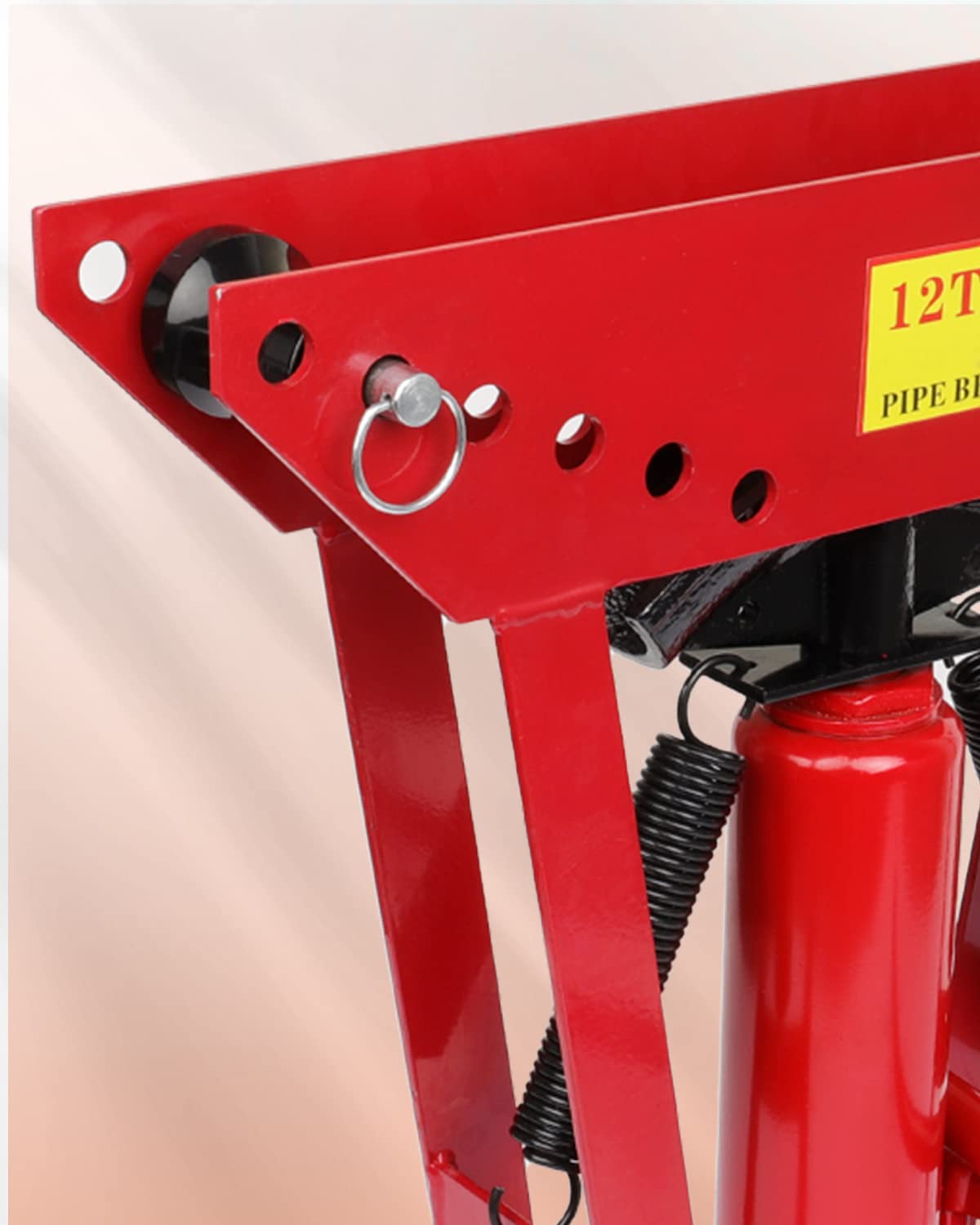 FAHKNS Hydraulic Pipe Bender 12 Ton Manual Copper Exhaust Bender Tool with 6 Dies (1/2,3/4,1,1-1/4,1-1/2,2") 90-180 Degree Adjustable Rollers Bending Steel Iron Metal Ratcheting Tube