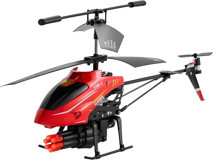 VEVOR RC Helicopter 2.4GHz Flying Remote Control Helicopter with Shooting Mode 3.5 Channel RC Airplane for Kid Altitude Hold One-Key Takeoff/Landing & LED Lights Toys for Kids