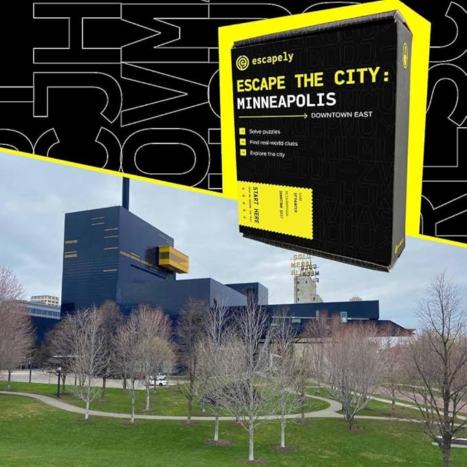 Minneapolis Outdoor Escape Room | Real City Scavenger Hunt | Gifts for Adults & Families | 1-6 Players 2-3 Hours 1.5 Miles Walking Distance