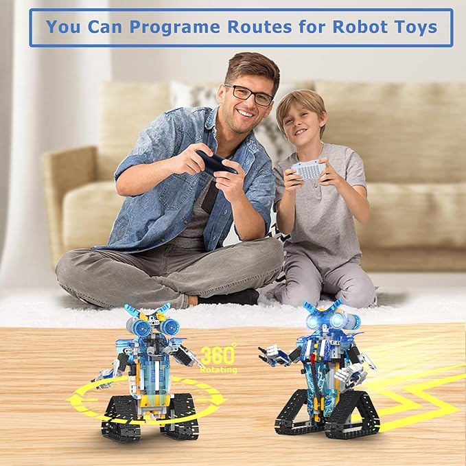 Robot Building Toys Stem Projects for Kids Ages 9-12 Remote & App Controlled Programmable Robot Building Blocks Science Kits Educational Birthday Xmax Gifts for 8-16 Year Old Teenage Boys Girls