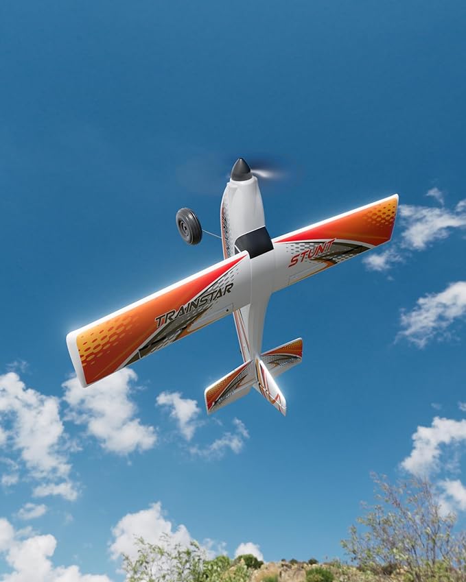 volantexrc 4 CH RC Plane TrainStar 500mm Brushless Remote Control Airplane Fighter RTF with 6-Axis Gyro3 Modes & Aerobatics 2.4GHz Radio Controlled Aircraft for Beginners & Adults (Red)