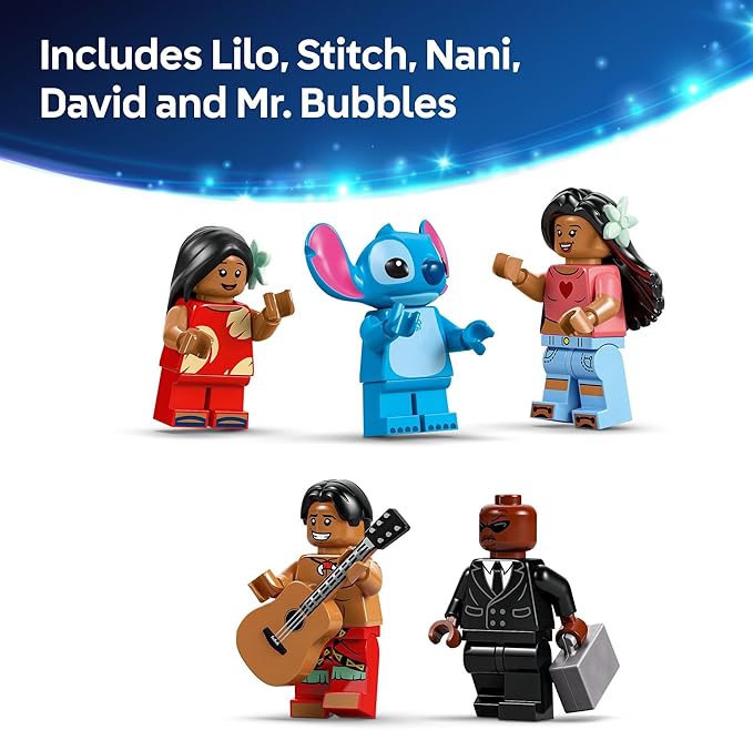 LEGO Disney Lilo and Stitch Beach House Toy - Building Playset for Kids Girls and Boys Ages 9+ - Includes 5 Minifigures - Disney Gift Idea for Fans of Lilo & Stitch Movie - 43268