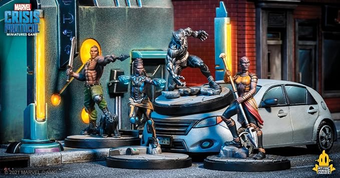Marvel: Crisis Protocol Wakanda AFFILIATION PACK - Forge the Unstoppable Wakandan Team! Tabletop Superhero Game Ages 14+ 2 Players 90 Minute Playtime Made by Atomic Mass Games