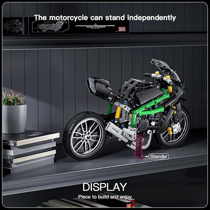 Mould King Motorcycle Kit Building Sets 23002 Bike Model Kit Building Kit Moto Building Toys for Creative Play and Display Model Motorcycle Kits for Adults and Kids 14+ (639PCS)