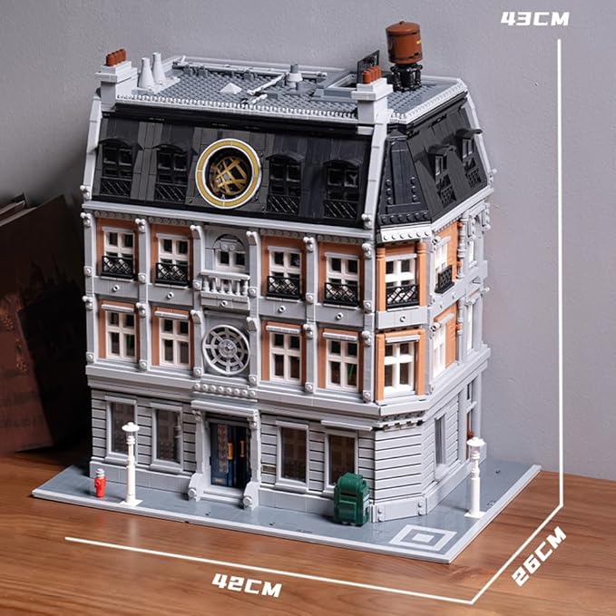 New York Sanctorum Sanctums Architecture Modular Bulding Set with Light Movie Themed Scenes Building Sets Collectible or Home Office Display Ideas Gift for Adult and Film Fans(6619pcs)