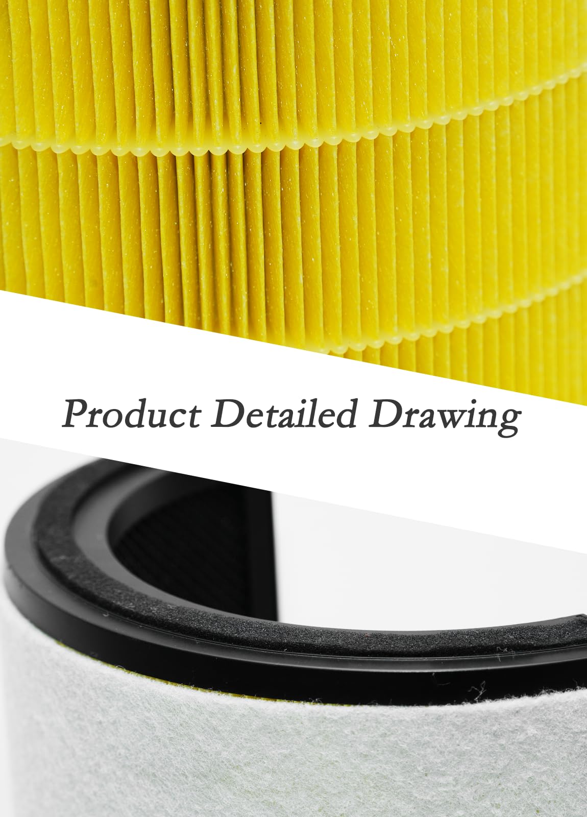 2 Packs H7122 Replacement Filters Compatible with GoveeLife Smart Air Purifier for Home Large Room Up to 1524 sq.ft., H13 True HEPA Air Purifier Filter for Smoke, Wildfire, Pet Hair, Model # H7122