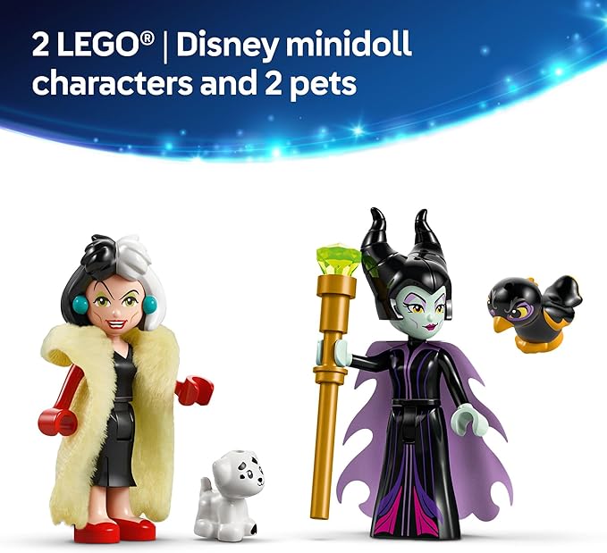 LEGO Disney Villains Maleficent’s and Cruella De Vil’s Dresses Kids Toy - Fashion Building Toy for Girls and Boys Ages 9+ - Gift Idea for Birthdays Holidays & Disney Fans - 43262