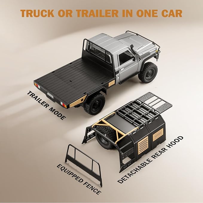 ARRIS 1/12 RC Crawler MN82S RC Rock Crawler 4x4 Toyota LC79 RC Truck 2.4GHz Remote Control Off Road Car with LED Lights for Adults Hobby Grade RTF Toy Vehicle Gifts