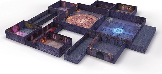 Gale Force Nine Tenfold Dungeon: The Castle - Modular Roleplaying Terrain Set & 5e RPG Adventure Multicolor (GF9TFD01)
