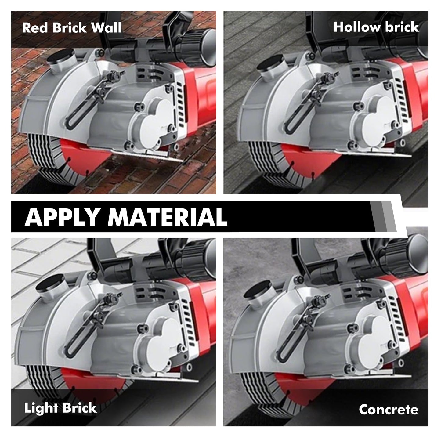 YUCHENGTECH 4800W Wall Chaser Concrete Cutter Wall Grooving Cutting Machine Chaser Electric Wall Chaser Cutting Machine Wall Grooving Cutter With Infrared Sighting Line