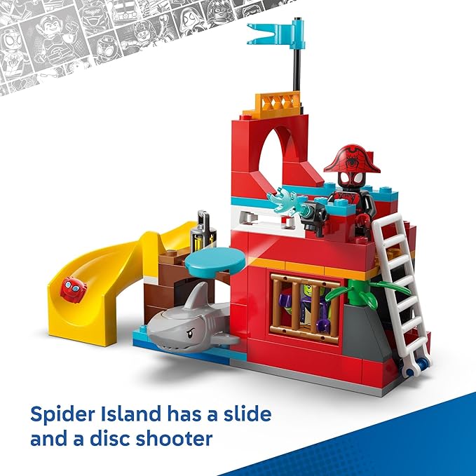 LEGO Marvel Spidey and His Amazing Friends Team Spidey Pirate Ship Building Toy for Kids - Super Hero Pretend Play Set for Preschool Boys & Girls Ages 4+ - Gift Idea for Birthdays - 11208