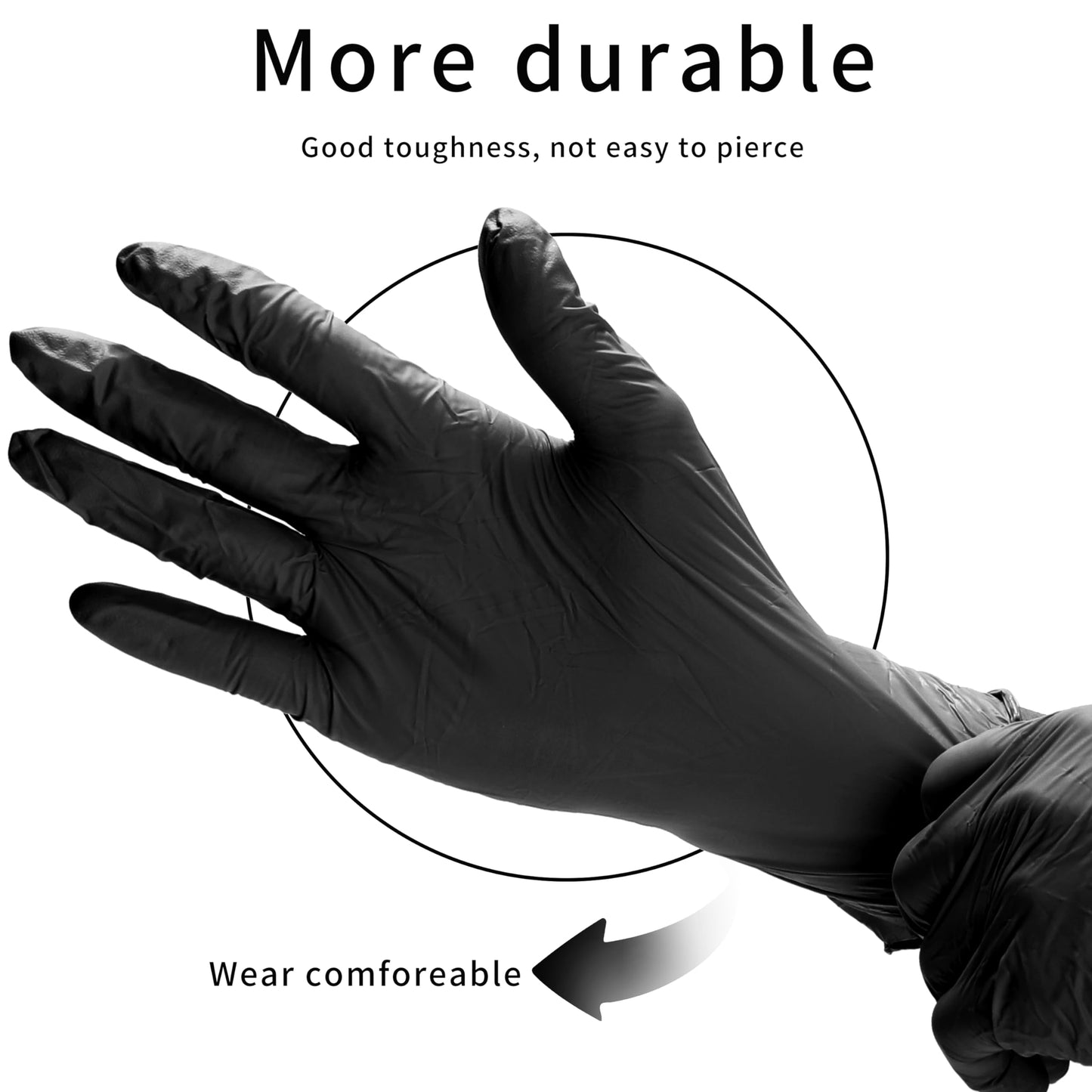 PEIPU Vinyl Disposable Gloves,(Large,100 Pack,Powder Free,Cleaning Service Gloves, Latex Free