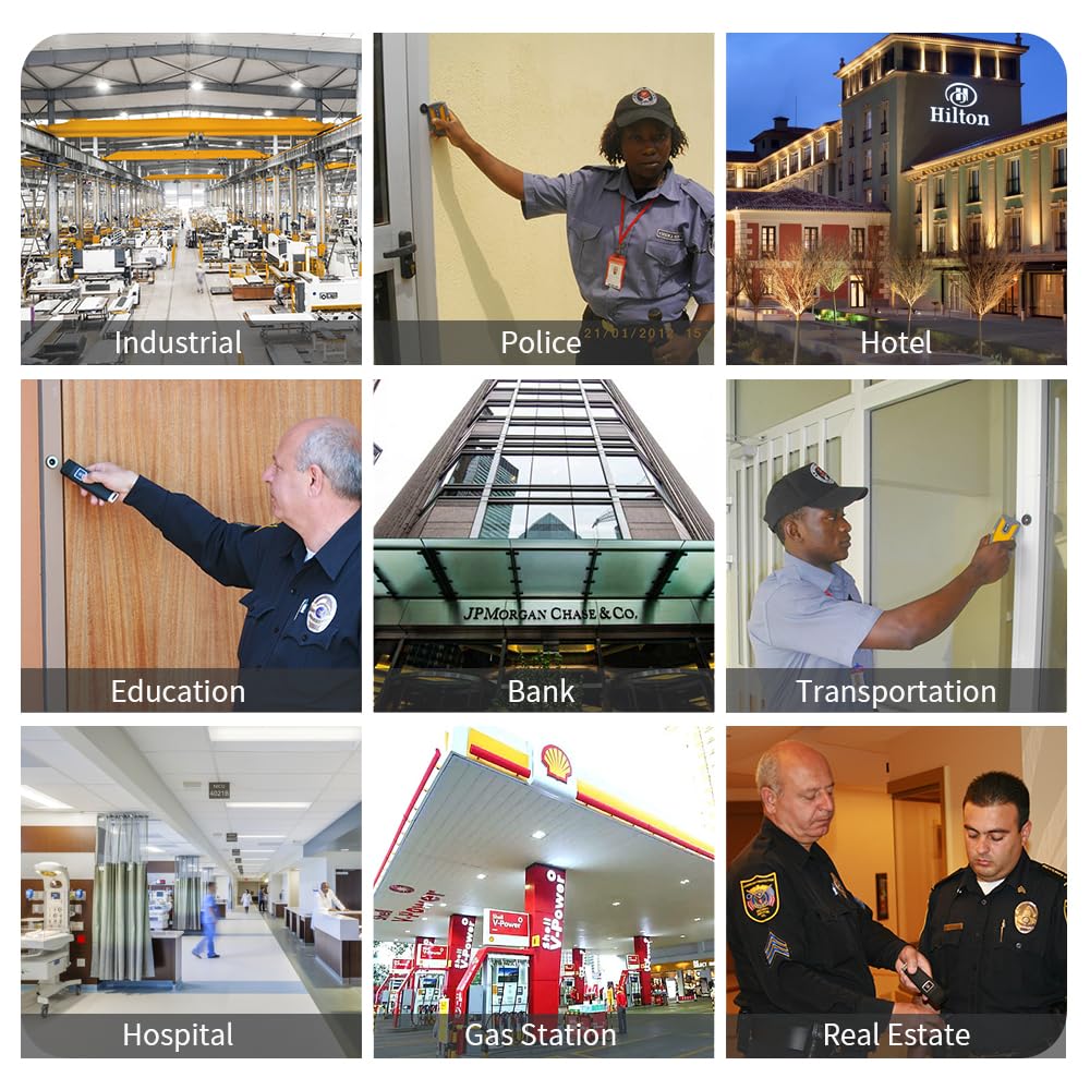 JWM RFID Guard Tour System Security Patrol Reader with Free Cloud and Standalone Software, Guard Patrol System for Warehouse, Hotel, Government Security