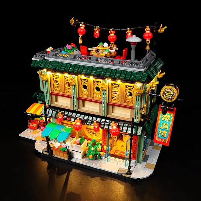 Kyglaring Led Light Set for Lego Family Reunion Celebration Building Blocks The Family Reunion Lighting Kit Compatible with Lego Chinese New Year 80113 - No Model(Remote Control Version)