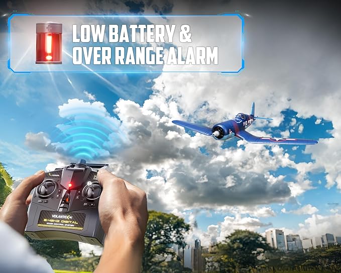 volantexrc Brushless RC Plane 4 Channel Remote Control Airplanes with 6-Axis Gyro3 Modes & Aerobatics 2.4GHz Radio Controlled Aircraft for Beginners & Adults