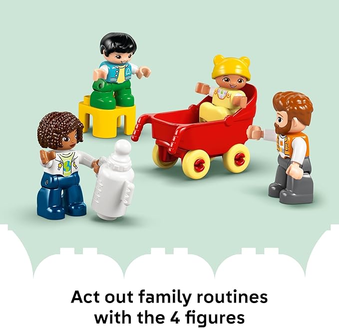 LEGO DUPLO Town 3 in 1 Modern Family House with Figures Building Toy - Learning Play Set for Toddler Boys & Girls Ages 2+ - Fine Motor Skills Toys for Preschool - Gift for Birthdays - 10470