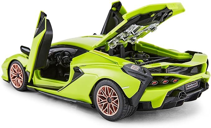 RASTAR 97400 1/18 72PCS Officially Licensed RC Race Car Building Kits for Lamborghini Sian FKP37 with Remote Motor & DIY Decals for Play & Display - Ideal Gift for Racing Car Fans Ages 8+