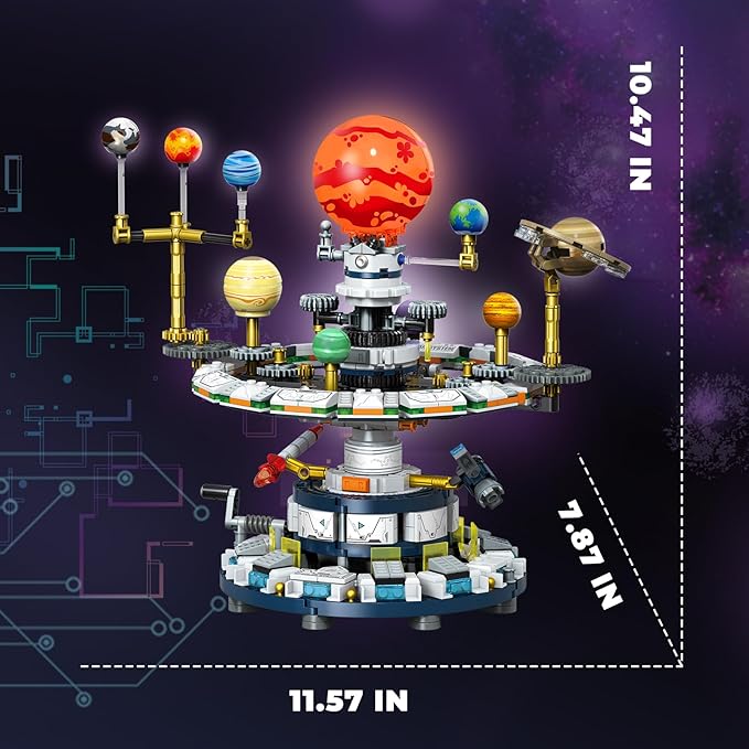 Solar System Model Toy Building Set Compatible with Lego Space Exploration STEM Toy with 8 Planets & Rocket Educational Astronomy Building Set for Teens Adults and Space Lovers (964 PCS)