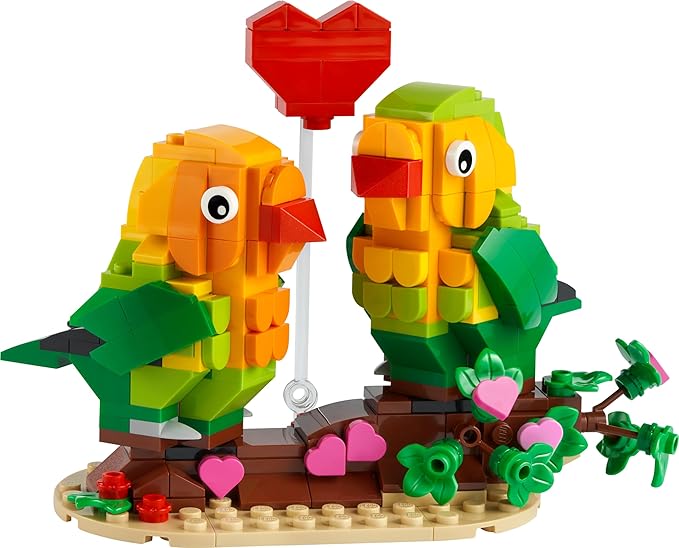 LEGO Valentine Lovebirds Building Toy Set - Fun and Engaging Build for Kids Girls & Boys Ages 8+ - Decoration and Gift - 40522
