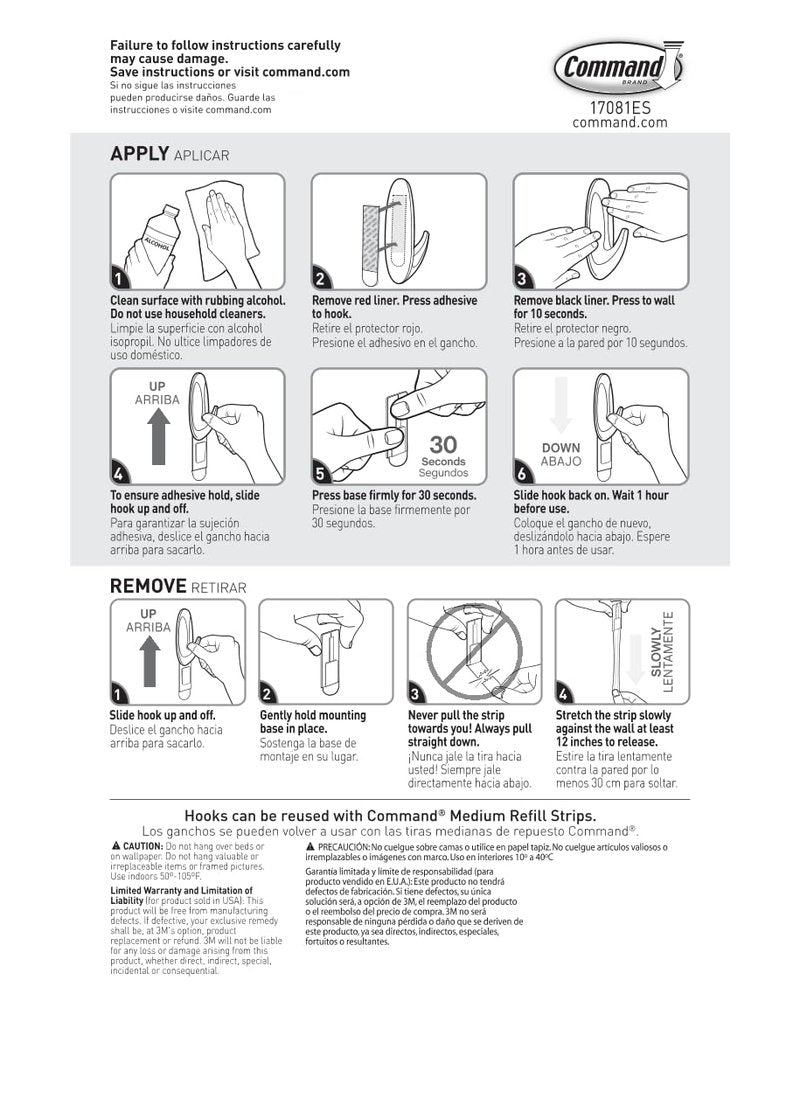 Command Medium Designer Hooks, 9 Hooks and 12 Strips, Damage-Free Hanging Wall Hook with Adhesive Strips, No Tools Great for Hanging, Organization and Storage, Holds up to 3 lb
