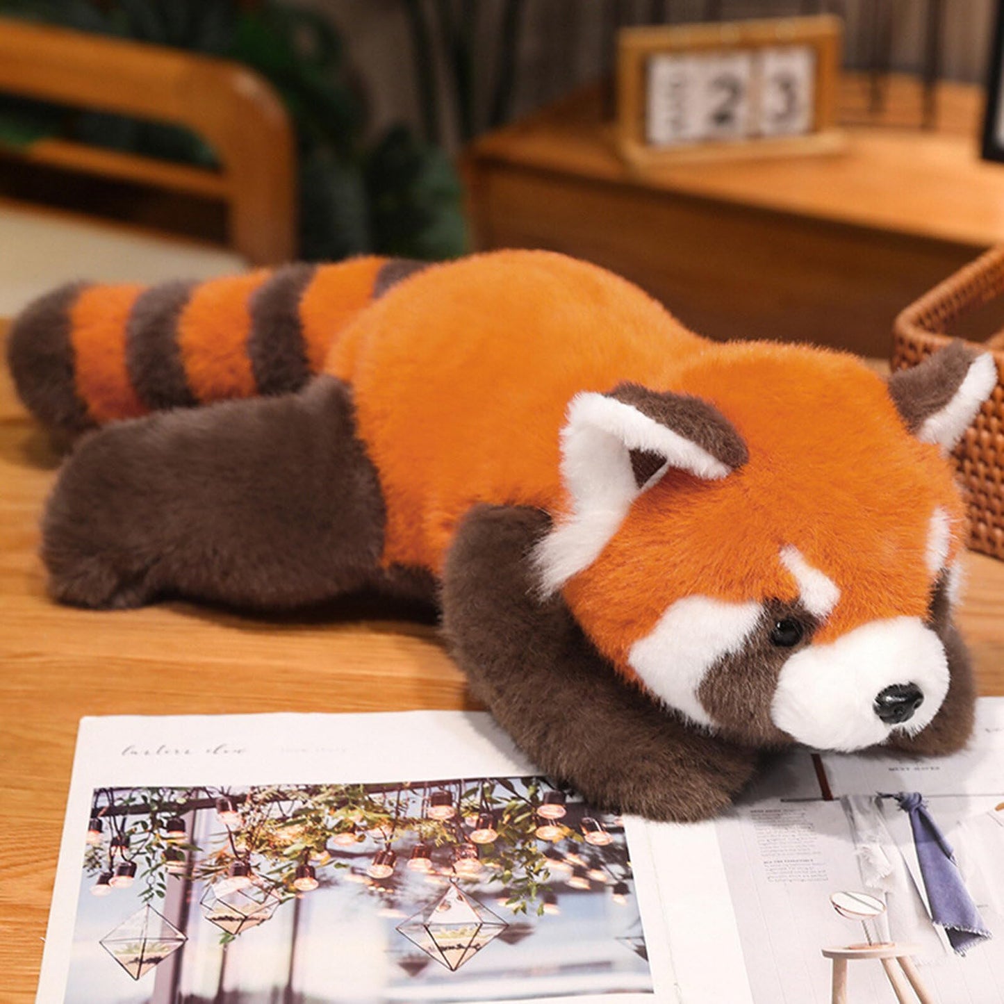 Weighted Red Panda Stuffed Animals, 25 in Cute Red Panda Plush Pillow Toys, Super Soft Hugging Plushie Birthday Gifts for Kids Adults