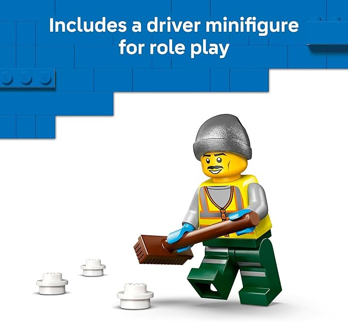 LEGO City Snowplow Truck Building Toy for Kids - Pretend Play Vehicle for Boys & Girls Ages 5+ - Toy Truck W/Movable Plow & Driver Minifigure - Gift Idea for Birthdays - 60490