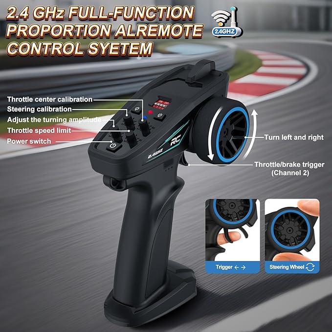 Nikuku Fast Remote Control Car 38 KPH High Speed Off Road RC Cars with 2.4 GHz 1:20 Scale 4WD Electric All Terrain RC Monster Truck Toys Christmas Birthday Gifts for Adults & Boys