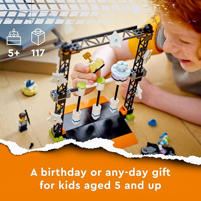 LEGO City Stuntz The Knockdown Stunt Challenge Playset 60341 Adventure TV Series Action Toy for Kids Aged 5 Plus with Stunt Bike Racer & Accessories