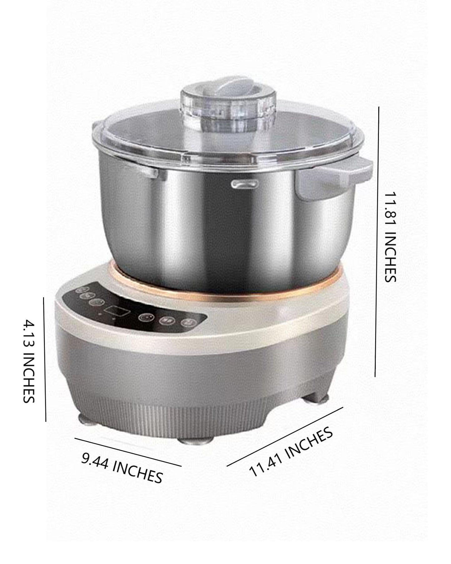 Aptovpvp Electric Dough Machine With Fermentation Function, Microcomputer Timing, Front Touch Panel, 6.3qt(7L), 304 Stainless Steel, Used For Bread, Pizza, Pancake, Dumpling Dough And Sourdough