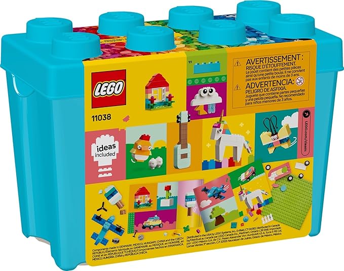 LEGO Classic Vibrant Creative Brick Box Building Blocks - Sensory & Learning Toys for Boys & Girls Ages 4+ Years - Pretend Play Preschool Toys - Gift for Birthdays - 11038