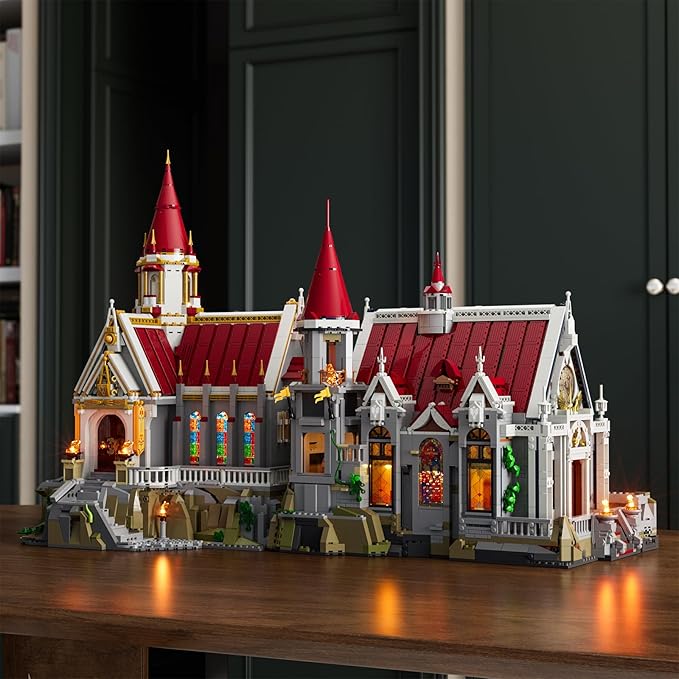 Medieval King's Castle Treasury Building Bricks Set - Middle Ages City Town Modular Collection Display Kit with Minifigures 3209 Pcs for Adults & Teens