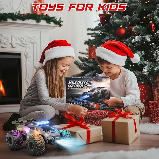 Remote Control Car - 20km/h 1:18 High Speed RC Cars Offroad with RBC &Headlights &Headlamps 2.4GHz Toy Car Gift for 3 4 5 6 7 8 9 10-12 Year Old Boys Girls Kids