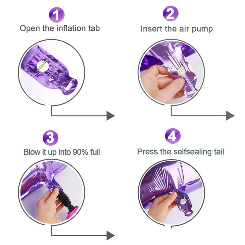 Purple Number 10 Balloon 40 Inch, 10th Birthday Party Decorations for Children, Giant 10 Foil Balloon for Party Supplies