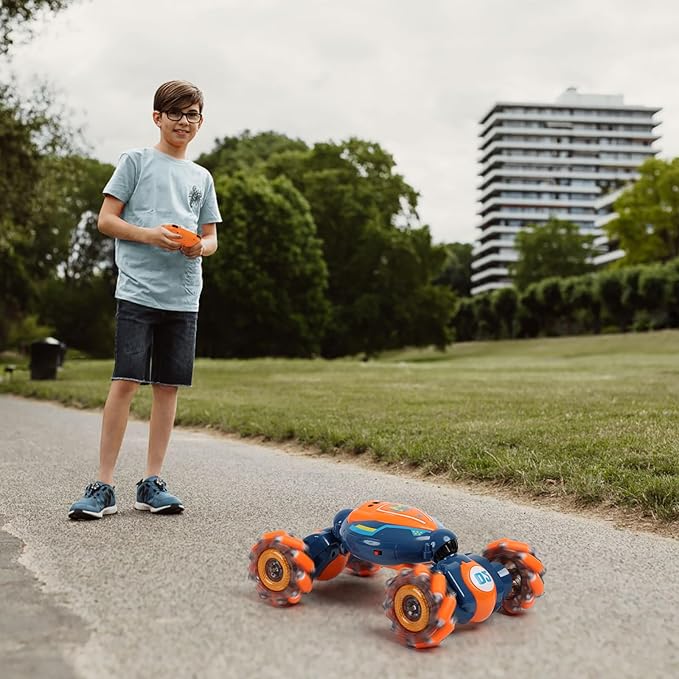 Gesture Sensing RC Stunt Car - Boys Girls Toys Age 6-8-12 4WD Hand Controlled Remote Control Twist Car with Light & MusicCool Birthday presents and Ideas Gifts for Kids Age 6 7 8 9 10 11 12 Year