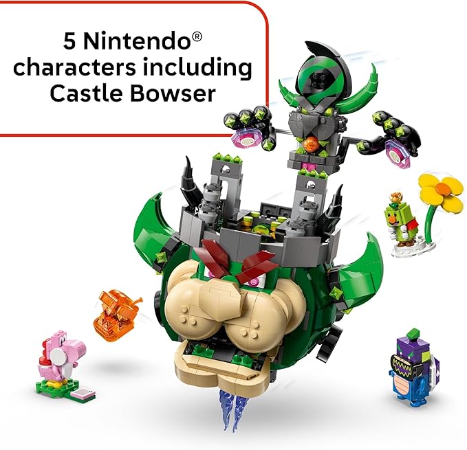 LEGO Super Mario Prince Florian & Castle Bowser Building Toy - Pretend Play Set for Boys & Girls Ages 9+ - Building Blocks for Kids W/Digital Action & 4 Toy Figures - Gift Idea for Birthd