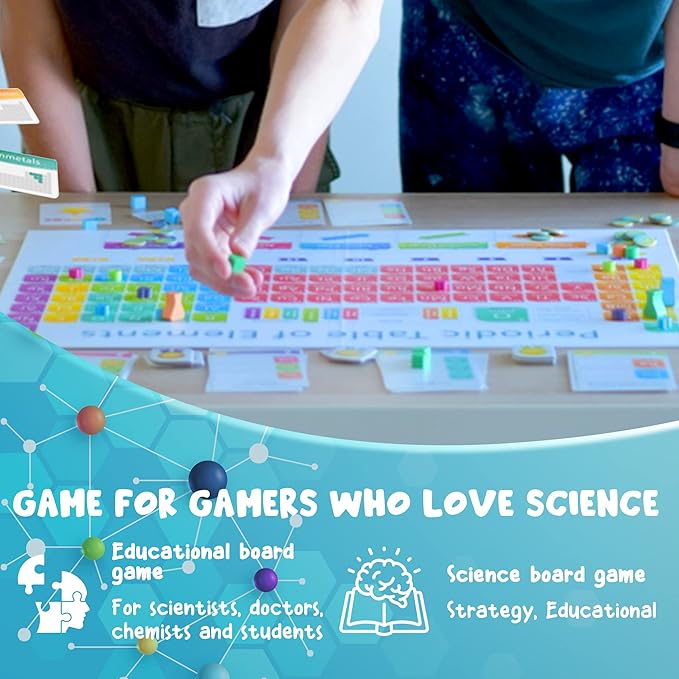 Periodic: A Game of the Elements | Periodic Table Board & Card Game About Atoms Elements & Compounds | A Strategy Board Game for Gamers & Educational Science Game for Kids or Family Game