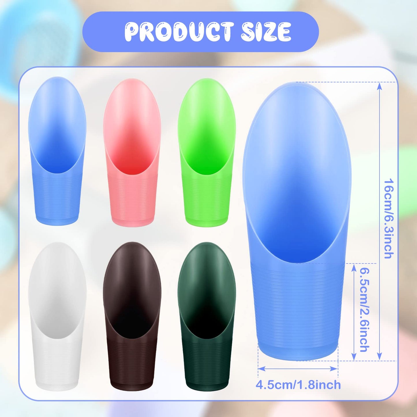 6 Pcs Bonsai Soil Scoops Plastic Garden Shovels Garden Tool Bucket Shovel Colorful Small mini Potting Scoop for Plant Flower Succulent