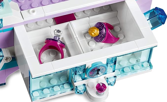 LEGO Disney Frozen 2 Elsa's Jewelry Box Creation Building Toy 41168 Make a Jewelry Storage Box with Lockable Drawer & Mirror Collectible Disney Gift Idea with Princess Elsa Mini-Doll and Nokk Fig