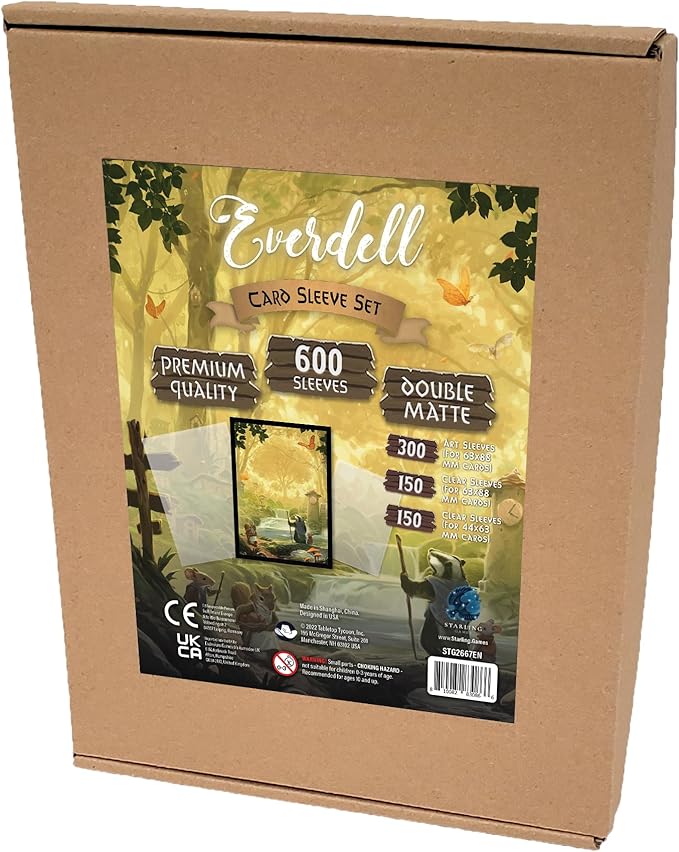 Everdell Card Sleeve Set - Custom Trading Card Sleeves for Base Game & Expansions | Includes Standard & Mini Sizes | Perfect for MTG Pokemon Cards Yugioh & Other Trading Cards