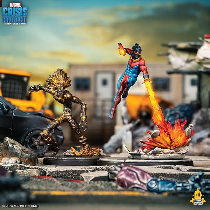 Marvel: Crisis Protocol Sunspot & Warlock Character Pack - Tabletop Superhero Game Strategy Game for Kids & Adults Ages 14+ 2 Players 90 Min Playtime Made by Atomic Mass Games