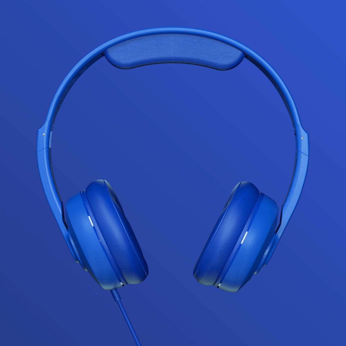 Skullcandy Cassette Junior On-Ear Wired Headphones, Volume-Limiting Audio, Foldable Lightweight Design, Designed for Kids 6+, Convenient for Travel with 3.5mm Plug, Built-in Microphone - Cobalt Blue