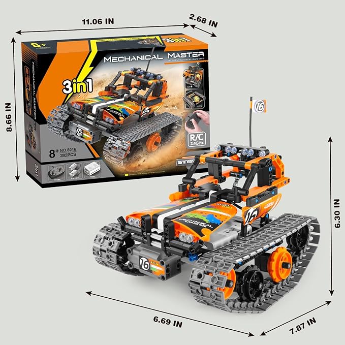 Building Toys STEM Robot Kit for Kids Ages 8-12 Remote Control Erector Sets Engineering Robotics Kits Educational Birthday Gift for Boys & Girls 5-7 9 10 11 13 14+ Year Old