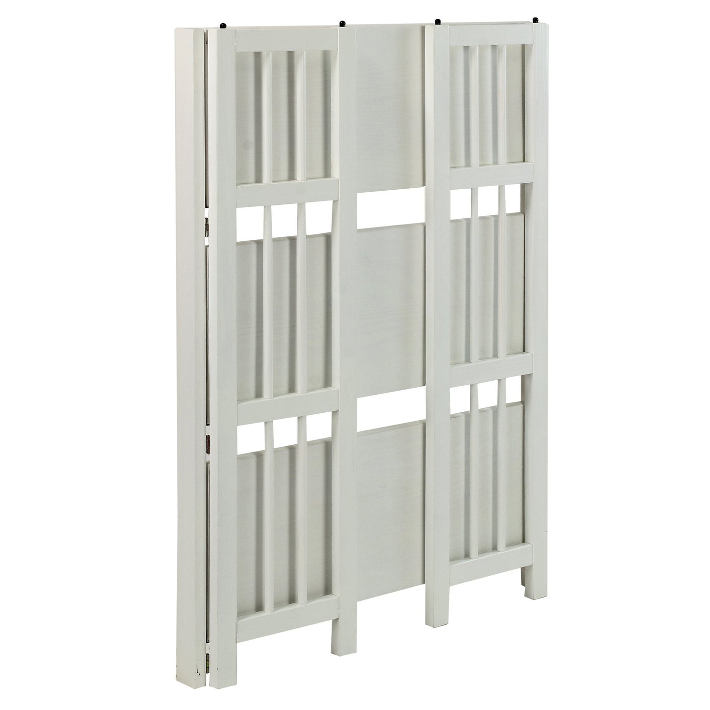 Casual Home 3-Shelf 27.5" Wide Folding Stackable Bookcase, White (New)